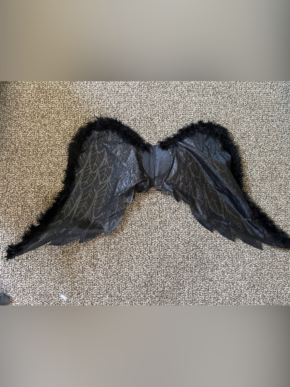 Black Feather Edge Wing costume Halloween